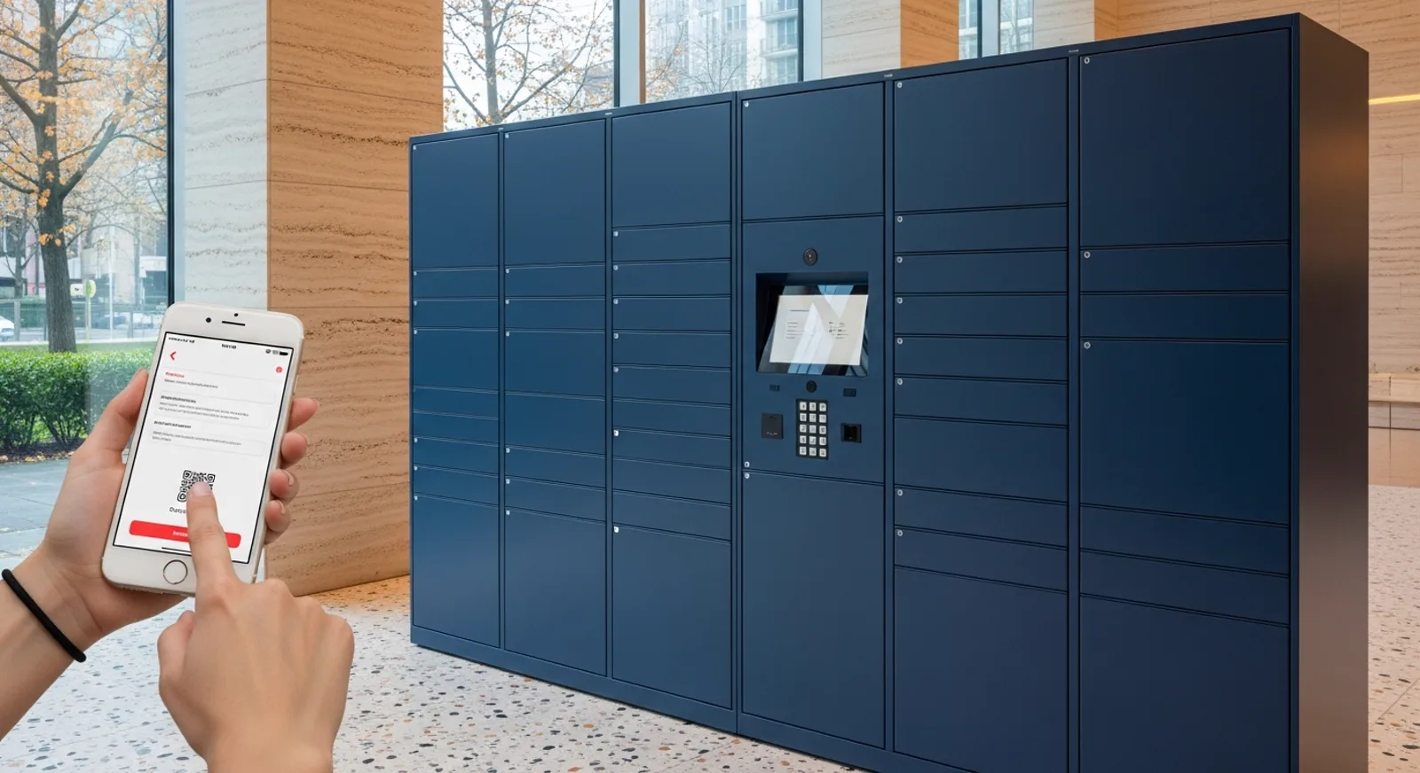Smart Locker instalado em ambiente corporativo